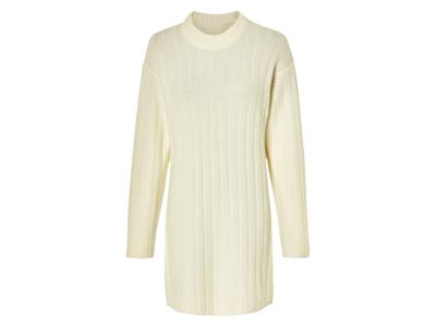 esmara Gebreide dames jurk (Wit, XS (32/34))