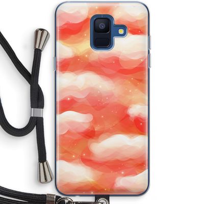 Lichte Wolken: Samsung Galaxy A6 (2018) Transparant Hoesje met koord