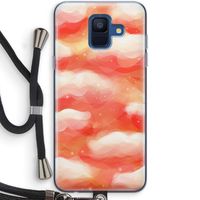 Lichte Wolken: Samsung Galaxy A6 (2018) Transparant Hoesje met koord