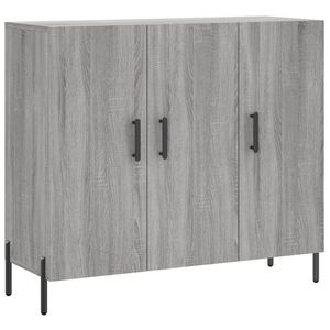 vidaXL Dressoir 90x34x80 cm bewerkt hout grijs sonoma eikenkleurig