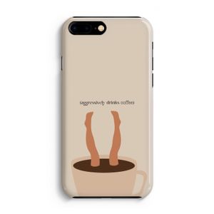 Aggressively drinks coffee: iPhone 8 Plus Volledig Geprint Hoesje