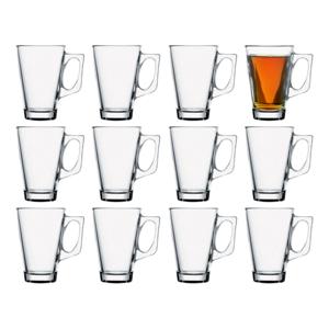 Pasabahce Koffie/thee glazen Ceylon - set 12x stuks - transparant glas - 250 ml