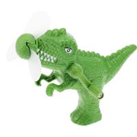 Mini ventilator/handventilator Dino - met draaimechaniek - Groen - Verkoeling voor kinderen in zomer
