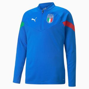 FIGC Player Training 1/4 Zip Top Ultra Blue-Puma White