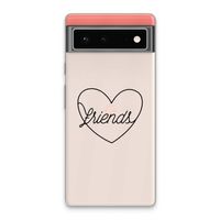 Friends heart black: Google Pixel 6 Transparant Hoesje