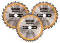 DeWalt Accessoires Cirkelzaagblad 3 pack 250x30mm : 2x DT1956-QZ + 1x DT1957-QZ - DT1963-QZ - thumbnail