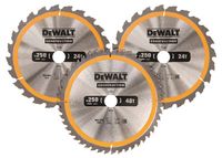 DeWalt Accessoires Cirkelzaagblad 3 pack 250x30mm : 2x DT1956-QZ + 1x DT1957-QZ - DT1963-QZ - DT1963-QZ - thumbnail