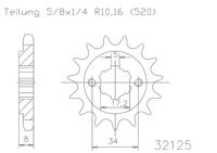 ESJOT Sprocket 520 14z standard