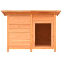 The Living Store Hondenhok - Stevig houten frame - Weerbestendig dak - Eenvoudig te monteren - Bruin/Groen - 120 x 77 x - thumbnail