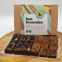 2 Smaken Brownie Box - 12 Brownies Per Post - Brievenbus Pakket - Box Brownies - Fair trade Belgische chocolade - 6 brownies per smaak - Cadeau