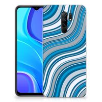 Xiaomi Redmi 9 TPU bumper Waves Blue - thumbnail