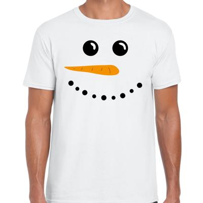 Sneeuwpop fout kerstkleding t-shirt - wit - heren - Kerst shirts / outfit - kerstdiner