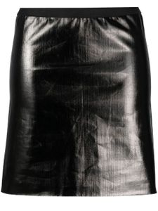 Rick Owens minijupe à fini brillant - Noir