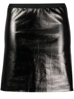 Rick Owens minijupe à fini brillant - Noir