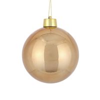 Grote kerstbal - licht koper - D20 cm - kunststof - kerstversiering