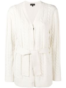 Cashmere In Love cashmere blend cable knit cardigan - Blanc