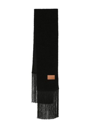 Forte Forte écharpe en maille à franges - Noir