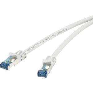 Renkforce RF-3829282 RJ45 Netwerkkabel, patchkabel CAT 6A S/FTP 5.00 m Grijs Snagless, Vlambestendig 1 stuk(s)