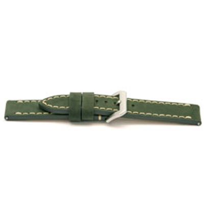 Horlogeband Universeel I816 Leder Groen 24mm