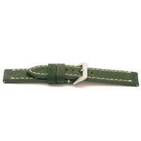 Horlogeband Universeel I816 Leder Groen 24mm
