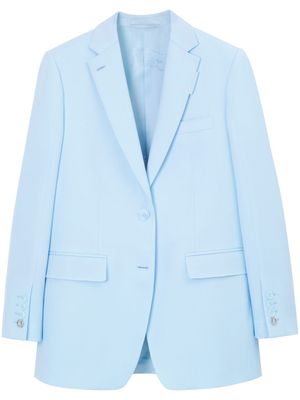 Burberry blazer en laine à simple boutonnage - Bleu