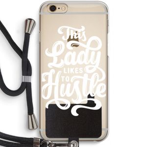 Hustle Lady: iPhone 6 / 6S Transparant Hoesje met koord