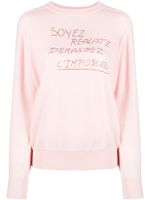 Sonia Rykiel pull à ornements strassés - Rose