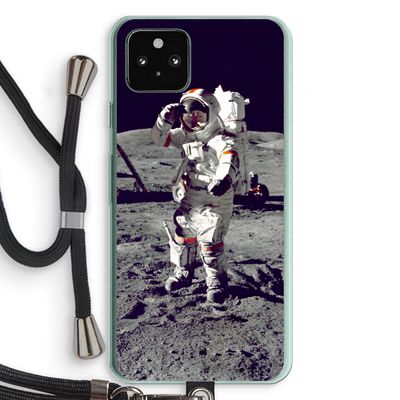 Spaceman: Pixel 5a 5G Transparant Hoesje met koord