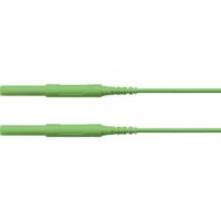 Schützinger Veiligheidsmeetsnoer Stekker 4 mm Stekker 4 mm 50.00 cm Groen 1 stuk(s)