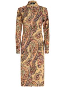 ETRO robe-chemise à imprimé cachemire - Marron