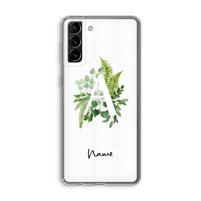 Green Brush: Samsung Galaxy S21 Plus Transparant Hoesje