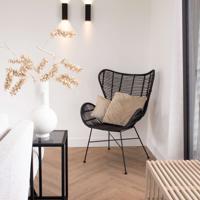 Egg Chair Rotan Zwart - Giga Meubel