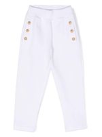 Balmain Kids pantalon de jogging à boutons embossés - Blanc - thumbnail