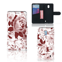 Hoesje Nokia 1 Plus Watercolor Flowers - thumbnail