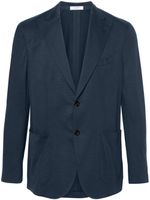 Boglioli blazer en velours à simple boutonnage - Bleu