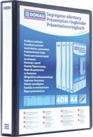 DONAU personaliseerbare ringmap, PP, ft A4, 4 D-ringen van 20 mm, zwart