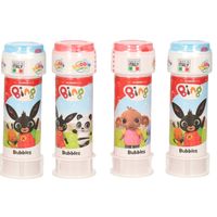 4x Bing konijn bellenblaas flesjes met bal spelletje in dop 60 ml voor kinderen - Bellenblaas - thumbnail
