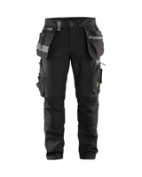 Blåkläder Werkbroek met stretchpanelen en spijkerzakken 15991343 | Zwart | Maat 56 - 7330509693414