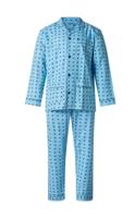Flanellen heren pyjama - 9443 - Blauw - 100% katoen