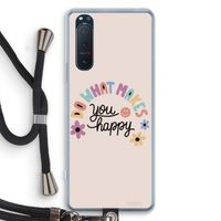 Happy days: Sony Xperia 5 II Transparant Hoesje met koord