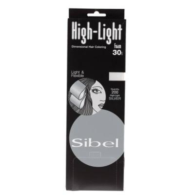 Sibel Hair Hi Lite Foam Silver 9,5x30cm 200Stuks