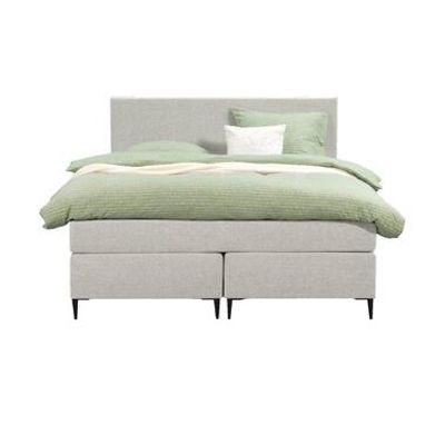 Boxspring Liv egaal - ecru - 140x200 cm - slanke poot - Leen Bakker