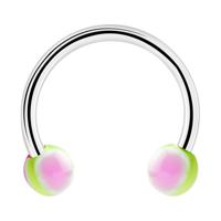 Circular barbell Chirurgisch staal 316L / Acryl Circular Barbells - thumbnail