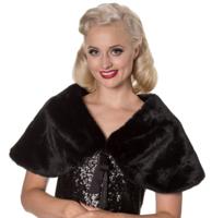 Banned Rosalie Collar Stola Black-L/XL