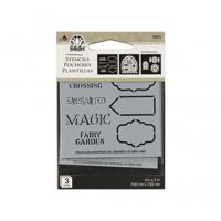 FolkArt • stencil sprookjes x3