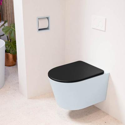 MONDIAZ LAVIE hangend toilet single fire rimless diepspoel Clay, Toiletzitting met quick-release & softclose Urban