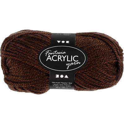 Creativ Company Fantasia acrylgaren, l: 80 m, bruin, 50 gr/ 1 bol