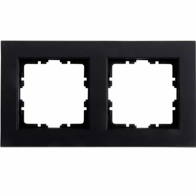 Kopp HK07 Pure afdekraam 2-voudig mat-zwart verticaal of horizontaal te plaatsen 406950000