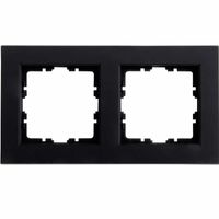 Kopp HK07 Pure afdekraam 2-voudig mat-zwart verticaal of horizontaal te plaatsen 406950000