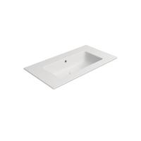 Wastafel Zonder Kraan Gat Keramiek Sapho Pura 82x46 cm Mat Wit Wastafel Zonder Kraan Gat Keramiek Sapho Pura 82x46 cm Mat Wit